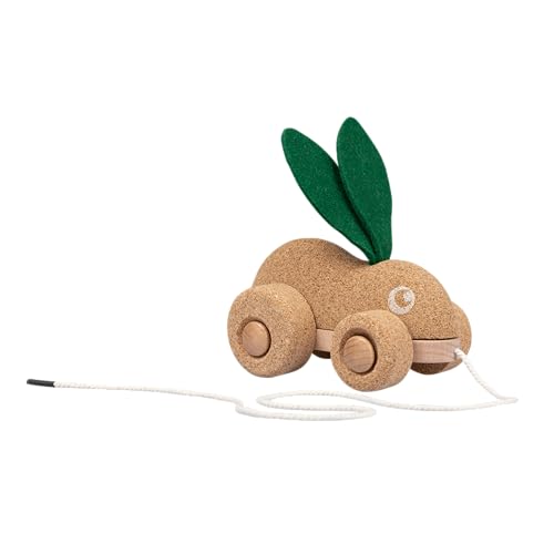 Korko Run Bunny Nachzieh-Hase aus Kork und Holz - Förderung von Feinmotorik & Koordina-Tion für Kleinkinder von Korko Made by Nature