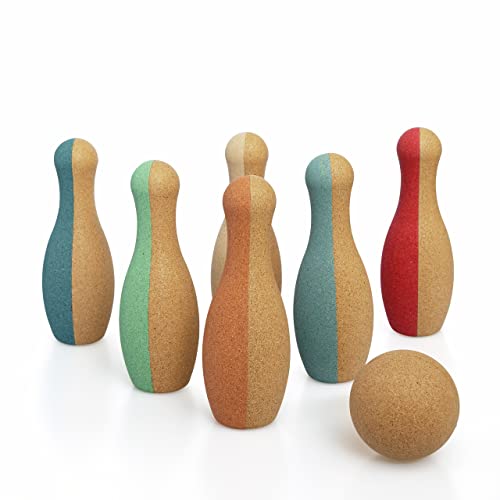 Korko Bowling-Set „Little Skittles” aus Kork mit 7 Teilen, ab 18 Monaten Korko Bowling-Set „Little Skittles” aus Kork mit 7 Teilen, ab 18 Monaten von Korko