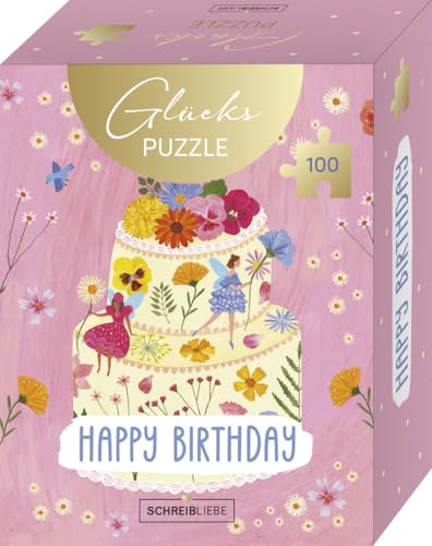 Glückspuzzle-Happy Birthday - Korsch-Verlag - vegan - SchreibLiebe - 12,5 cm x 10 cm von Korsch Verlag