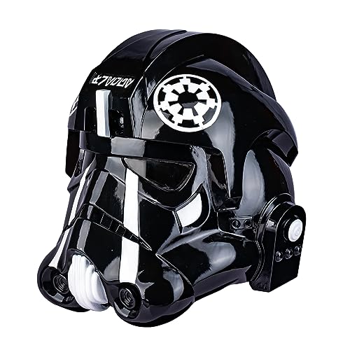Koshowgic TIE-Pilot Helm Cosplay, SW Black Series Helm Harz Sammelfigur Cosplay Costume Vollkopfmaske von Koshowgic