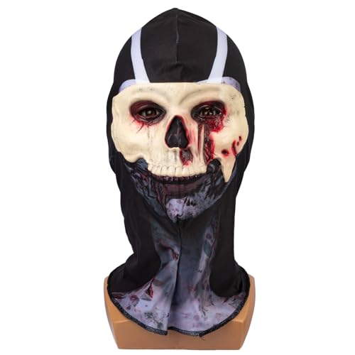 Koshowgic Geistermaske Totenkopfmaske Skelett Kostüm Vollgesicht Cosplay Maske Kopfbedeckung für Halloween Cosplay Koshowgic Geistermaske Totenkopfmaske Skelett Kostüm Vollgesicht Cosplay Maske Kopfbedeckung für Halloween Cosplay von Koshowgic