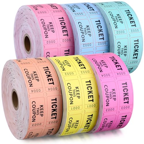 Kosiz 12.000 taktische Tombola-Tickets, Doppelrolle, Tombola-Tickets, 2000 Tickets pro Rolle, für Veranstaltungen, Karneval, Eintritt, Getränke-/Essens-Tickets, Belohnung im Klassenzimmer, Bingo Kosiz 12.000 taktische Tombola-Tickets, Doppelrolle, Tombola-Tickets, 2000 Tickets pro Rolle, für Veranstaltungen, Karneval, Eintritt, Getränke-/Essens-Tickets, Belohnung im Klassenzimmer, Bingo von Kosiz