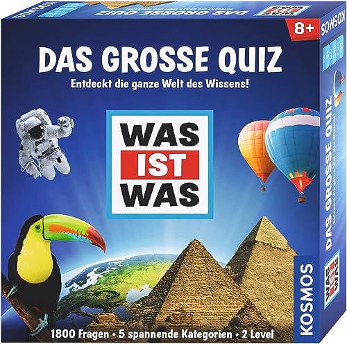 KOSMOS 697891 - was IST was - Das große Quiz - spannendes Wissensspiel, 1.800 Fragen in 5 Kategorien, ab 8 Jahren für 2-4 Personen, Rate-Spaß, Familienspiel, Gesellschaftsspiel, für Allgemenwissen von Kosmos