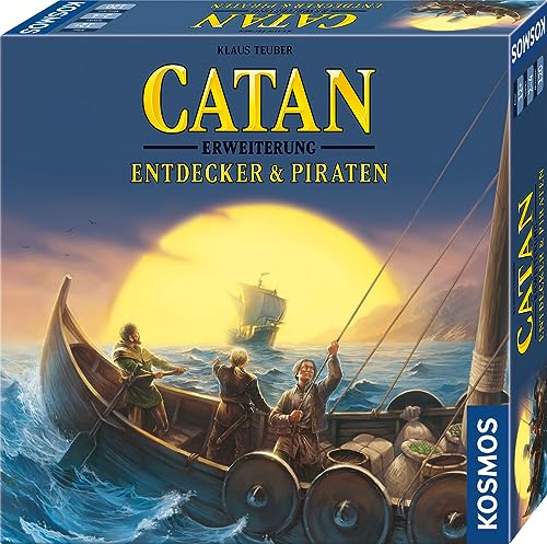 KOSMOS 682750 CATAN - Entdecker & Piraten, Erweiterung zu CATAN - Das Spiel, Strategiespiel ab 12 Jahre, für 2-4 Personen, nur mit dem Basis-Spiel spielbar, Brettspiel-Klassiker von Kosmos