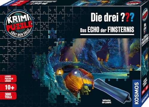 Die drei ??? - Krimi Puzzle - Das Echo der Finsternis von KOSMOS 684464, 300 Teile, Leuchtet im UV-Licht, mit UV-Lampe, Lesen, Puzzeln, Rätsel lösen, Detektiv Puzzle ab 10 Jahre Die drei ??? - Krimi Puzzle - Das Echo der Finsternis von KOSMOS 684464, 300 Teile, Leuchtet im UV-Licht, mit UV-Lampe, Lesen, Puzzeln, Rätsel lösen, Detektiv Puzzle ab 10 Jahre von Die drei
