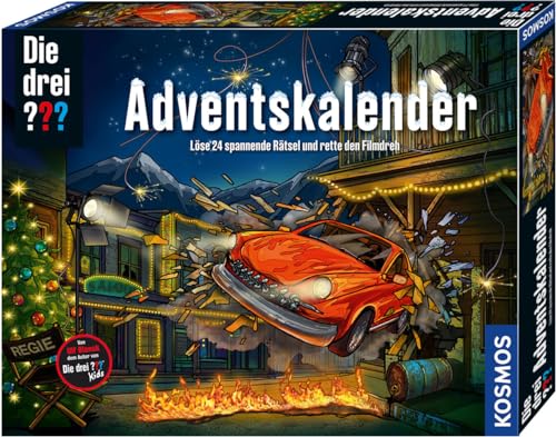 Die drei ??? Adventskalender von KOSMOS 630560, Löse die 24 spannenden Rätsel und rette den Film-Dreh, Spielzeug-Adventskalender für Kinder ab 8 Jahre, Krimi Detektiv Geschichte bis Weihnachten Die drei ??? Adventskalender von KOSMOS 630560, Löse die 24 spannenden Rätsel und rette den Film-Dreh, Spielzeug-Adventskalender für Kinder ab 8 Jahre, Krimi Detektiv Geschichte bis Weihnachten von Kosmos