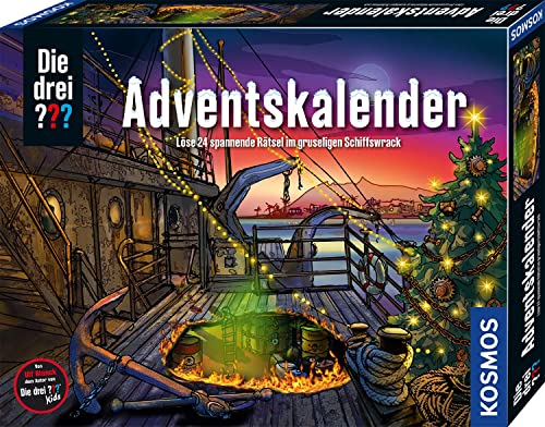 Die drei ??? Adventskalender von KOSMOS 632441, Löse die 24 spannenden Rätsel im gruseligen Schiffswrack, Spielzeug- und Rätsel-Adventskalender 2022 für Detektive, für Kinder ab 8 Jahren Die drei ??? Adventskalender von KOSMOS 632441, Löse die 24 spannenden Rätsel im gruseligen Schiffswrack, Spielzeug- und Rätsel-Adventskalender 2022 für Detektive, für Kinder ab 8 Jahren von Kosmos