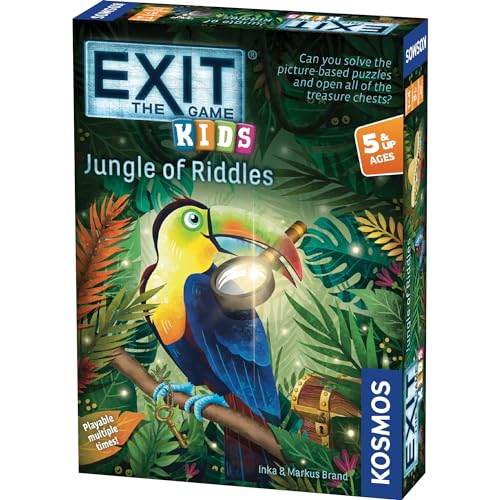 EXIT: The Game - Kids - Jungle of Riddles | Brainteasers | Kinderaktivität | Kooperatives Spiel für Kinder von Thames & Kosmos