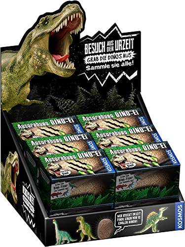 KOSMOS 601966 Dino-Eier, EINZELARTIKEL Ausgrabungs-Set mit Mini Dino Sammelfigur, ab 5 Jahre, Mitgebsel Kindergeburtstag, Gastgeschenk, Mitbringsel, Beschäftigung, Spielzeug für Jungen und Mädchen KOSMOS 601966 Dino-Eier, EINZELARTIKEL Ausgrabungs-Set mit Mini Dino Sammelfigur, ab 5 Jahre, Mitgebsel Kindergeburtstag, Gastgeschenk, Mitbringsel, Beschäftigung, Spielzeug für Jungen und Mädchen von Kosmos