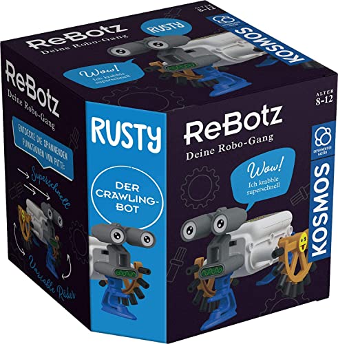 KOSMOS 602574 ReBotz - Rusty der Crawling-Bot, Mini-Roboter zum Bauen, Spielen und Sammeln für eine Robo-Gang, Roboter-Spielzeug, Experimentier-Set für Kinder ab 8-12 Jahre von Kosmos