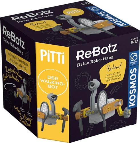 KOSMOS 602581 ReBotz - Pitti der Walking-Bot, Mini-Roboter zum Bauen, Spielen und Sammeln für eine Robo-Gang, Roboter-Spielzeug, Experimentier-Set für Kinder ab 8-12 Jahre von Kosmos