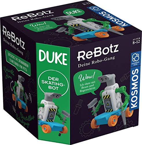 KOSMOS 602598 ReBotz - Duke der Skating-Bot, Mini-Roboter zum Bauen, Spielen und Sammeln für eine Robo-Gang, Roboter-Spielzeug, Experimentier-Set für Kinder ab 8-12 Jahre von Kosmos