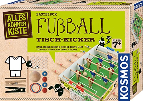 Kosmos 604479 AllesKönnerKiste Fußball Tisch-Kicker, DIY-Bastelset für Jungen und Mädchen ab 7 Jahre, Komplett-Set zum Basteln, Bauen und Tisch-Fußball spielen von Kosmos