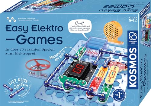 KOSMOS 620998 Easy Elektro - Games, Spielerisches Lernen über Stromkreise beim Programmieren von Mini-Games, Experimentierkasten zu Elektrotechnik, für Kinder von 8 bis 12 Jahren von Kosmos