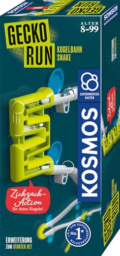 KOSMOS 621186 Gecko Run - Snake-Erweiterung, Zubehör für Coole vertikale Kugelbahnen, mit zusätzliche Bahnelementen, für Kinder ab 8 Jahre von Kosmos