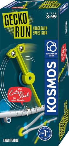 KOSMOS 621308 Gecko Run - Speed Kick-Erweiterung, Zubehör für Coole vertikale Kugelbahnen, mit zusätzliche Bahnelementen, für Kinder ab 8 Jahre von Kosmos