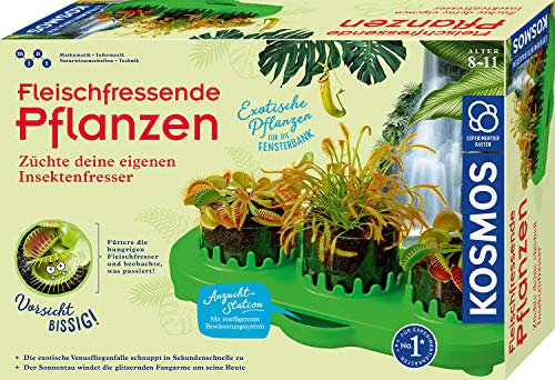 KOSMOS 632137 Fleischfressende Pflanzen, Insektenfresser selbst anpflanzen, Komplett-Set Anzucht-Station, Samen, Erde, Pipette, Experimentierkasten für Kinder ab 8 Jahren zu Garten, Biologie, Natur von Kosmos