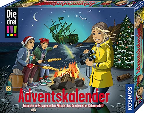 KOSMOS 632458 Die drei !!! Adventskalender, Entdecke das Geheimnis des Geisterschiffs, mit 24 Detektiv-Gimmicks, Spielzeug-Adventskalender für Kinder ab 8 Jahre, Die drei Ausrufezeichen KOSMOS 632458 Die drei !!! Adventskalender, Entdecke das Geheimnis des Geisterschiffs, mit 24 Detektiv-Gimmicks, Spielzeug-Adventskalender für Kinder ab 8 Jahre, Die drei Ausrufezeichen von Kosmos