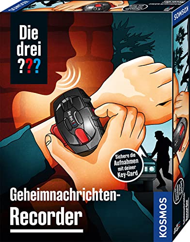 Die Drei ??? Geheimnachrichten-Recorder von KOSMOS, Aufnahmegerät mit Verschlüsselung für Botschaften, Geheimnisse, Beobachtungen, Detektiv Spielzeug Set für Kinder ab 8 Jahre, mit Armband Die Drei ??? Geheimnachrichten-Recorder von KOSMOS, Aufnahmegerät mit Verschlüsselung für Botschaften, Geheimnisse, Beobachtungen, Detektiv Spielzeug Set für Kinder ab 8 Jahre, mit Armband von Die drei