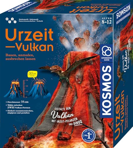 KOSMOS 637286 Urzeit-Vulkan, Bauen - Anmalen - Ausbrechen Lassen, 35cm Durchmesser, Experimentierkasten für Kinder ab 8 Jahre, Vulkan Experimente für Kinder, KOSMOS 637286 Urzeit-Vulkan, Bauen - Anmalen - Ausbrechen Lassen, 35cm Durchmesser, Experimentierkasten für Kinder ab 8 Jahre, Vulkan Experimente für Kinder, von Kosmos