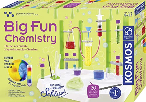 KOSMOS 642532 Big Fun Chemistry - Die verrückte Chemie-Station, Experimentierkasten für Kinder ab 8 Jahren, glibbriger Schleim, blubbernde Flüssigkeiten, wechselnde Farben, Labor-Station KOSMOS 642532 Big Fun Chemistry - Die verrückte Chemie-Station, Experimentierkasten für Kinder ab 8 Jahren, glibbriger Schleim, blubbernde Flüssigkeiten, wechselnde Farben, Labor-Station von Kosmos
