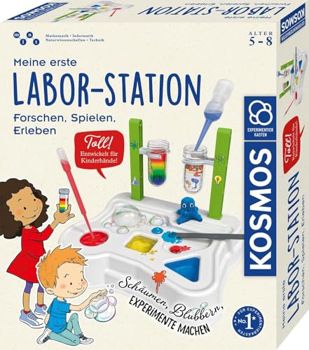 KOSMOS 645632 Meine erste Laborstation, Experimentierkasten für Kinder ab 5 Jahre, kindgerechter Chemiebaukasten mit anschaulich erklärten Experimenten KOSMOS 645632 Meine erste Laborstation, Experimentierkasten für Kinder ab 5 Jahre, kindgerechter Chemiebaukasten mit anschaulich erklärten Experimenten von Kosmos