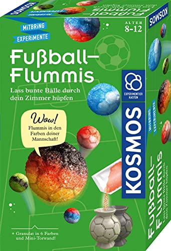 KOSMOS 657741 Fußball-Flummis, Flummis in Fußball-Form selbst herstellen, 6 Farben zum Kombinieren, Experimentierset für Kinder ab 8-12 Jahre, Mitbringsel, Aktivität für Kindergeburtstag, DIY KOSMOS 657741 Fußball-Flummis, Flummis in Fußball-Form selbst herstellen, 6 Farben zum Kombinieren, Experimentierset für Kinder ab 8-12 Jahre, Mitbringsel, Aktivität für Kindergeburtstag, DIY von Kosmos