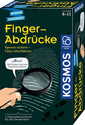 KOSMOS 657796 Fingerabdrücke, Detektiv-Experimente, Spurensicherung, Täter überführen, Experimentierset für Kinder ab 8 Jahre, Mitbringexperiment, Rollenspiel, Mitbringsel, Geburtstagsgeschenk KOSMOS 657796 Fingerabdrücke, Detektiv-Experimente, Spurensicherung, Täter überführen, Experimentierset für Kinder ab 8 Jahre, Mitbringexperiment, Rollenspiel, Mitbringsel, Geburtstagsgeschenk von Kosmos