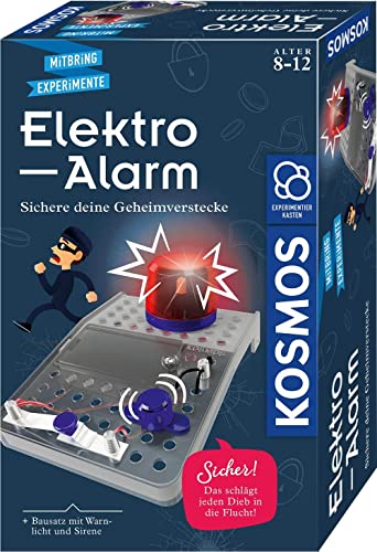 Kosmos 658083 Elektro-Alarm, Sichere Geheimverstecke, Elektro-Bausatz für Alarmanlage, Blinkendes Warnlicht, Sirene, Experimentierset für Kinder ab 8 Jahre Kosmos 658083 Elektro-Alarm, Sichere Geheimverstecke, Elektro-Bausatz für Alarmanlage, Blinkendes Warnlicht, Sirene, Experimentierset für Kinder ab 8 Jahre von Kosmos
