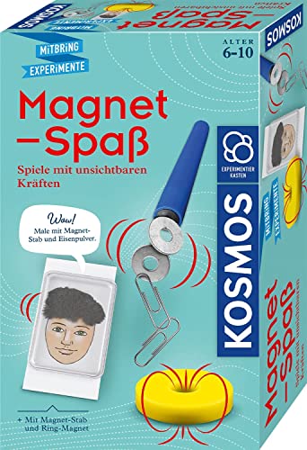 KOSMOS 658137 Magnet-SpaÃŸ, Entdecke In Spannenden Experimenten Spielerisch Magnetismus, Mit Magnet-Stab Und Ring-Magnet, Experimentierset Für Kinder Ab 6 Bis 10 Jahre, Mitbringsel von Kosmos