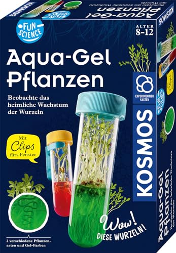KOSMOS 658168 Fun Science Aqua-Gel Pflanzen, beobachte das Wachstum der Wurzlen, Kresse und Mungobohnen im Glas anziehen, Experimentierkasten für Kinder ab 8 Jahre, Pflanzset für Kinder KOSMOS 658168 Fun Science Aqua-Gel Pflanzen, beobachte das Wachstum der Wurzlen, Kresse und Mungobohnen im Glas anziehen, Experimentierkasten für Kinder ab 8 Jahre, Pflanzset für Kinder von Kosmos