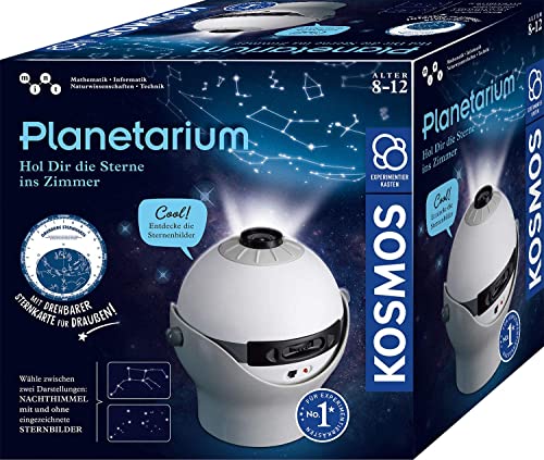 KOSMOS 671549 Planetarium - Projektor mit 2 auswechselbaren Sternkarten, spannende Infos zu Sternen, Galaxien, Planeten, Astronomie für Kinder ab 8 Jahre von Kosmos