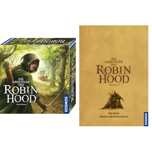 KOSMOS 680565 Die Abenteuer des Robin Hood Spiel, kooperatives Abenteuerbrettspiel für die ganze Familie, + KOSMOS ‎683153 Die Abenteuer des Robin Hood - Die Abenteuer Erweiterung von Kosmos