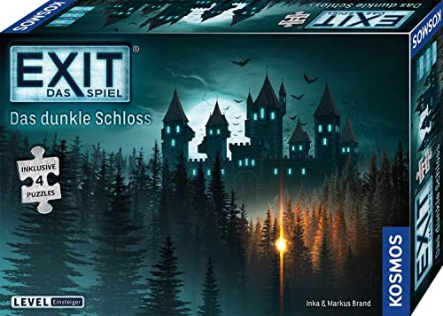 KOSMOS 680787 EXIT - Das Spiel + Puzzle - Das dunkle Schloss, Level: Einsteiger, Escape Room Spiel mit Puzzle, EXIT Game für 1 bis 4 Spieler ab 10 Jahre, EIN einmaliges Gesellschaftsspiel von Kosmos
