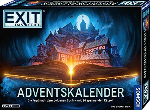 KOSMOS 681951 EXIT® - Das Spiel Adventskalender: Die Jagd nach dem goldenen Buch, mit 24 spannenden Rätseln ab 10 Jahre, Escape Room Spiel vor Weihnachten von Kosmos