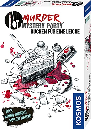 KOSMOS 682125 Murder Mystery Party - Kuchen für eine Leiche, Das Krimi-Dinner für zu Hause, Komplett-Set für für genau 6-8 Personen ab 16 Jahren, Partyspiel, spannendes Gesellschaftsspiel von Kosmos