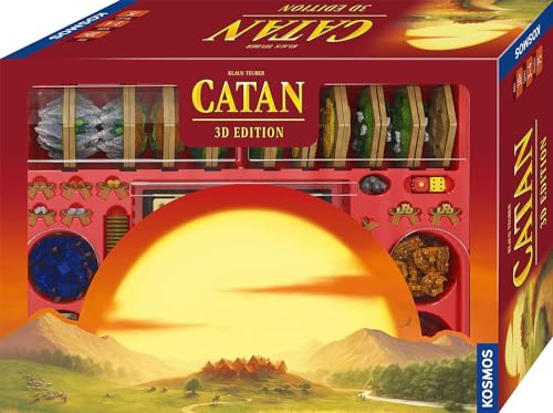 KOSMOS 682262 Catan - 3D-Edition, Siedler von Catan als hochwertige 3D-Edition, Strategiespiel für 3-4 Personen ab 10 Jahren, Brettspiel-Klassiker, Eigenständiges Spiel von Kosmos