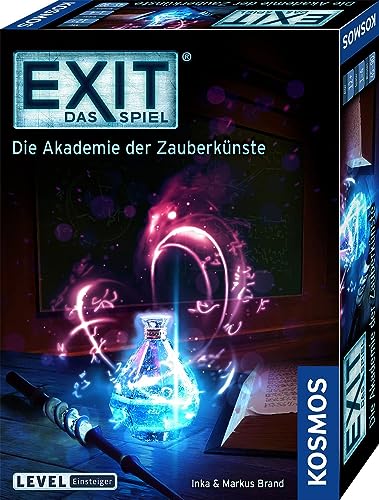 KOSMOS 683689 EXIT - Das Spiel - Die Akademie der Zauberkünste, Level: Einsteiger, Escape Room Spiel, EXIT Game für 1 bis 4 Spieler ab 10 Jahre, EIN einmaliges Gesellschaftsspiel von Kosmos