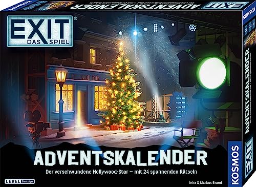 KOSMOS 683702 EXIT - Das Spiel - Adventskalender: Der verschwundene Hollywood-Star, mit 24 spannenden Rätseln ab 10 Jahre, Escape Room Spiel vor Weihnachten von Kosmos
