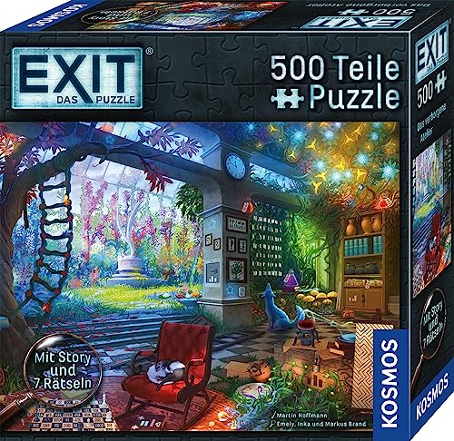 KOSMOS 683979 EXIT® – Das Puzzle: Das verborgene Atelier, 500 Teile Puzzle, für Erwachsene und Kinder ab 10 Jahren, Escape Room Puzzle für Einsteiger mit Rätseln von Kosmos