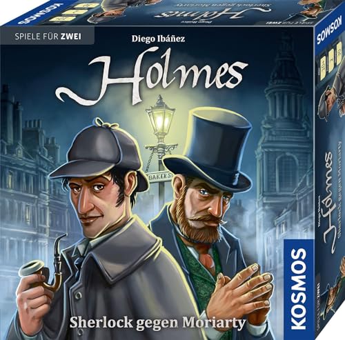 KOSMOS 692766 Holmes - Sherlock gegen Moriarty, Spiel für Zwei Personen, Sherlock Holmes Spiel, Brettspiel für genau 2 Spieler ab 10 Jahren, Strategiespiel von Kosmos