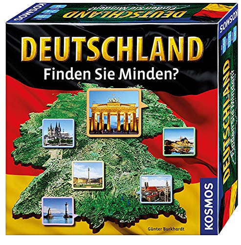 KOSMOS 692797 Deutschland - Finden Sie Minden? Brettspiel, Geographie Spiel für 2-6 Spieler ab 10 Jahren, Deutschland Reisespiel von Kosmos
