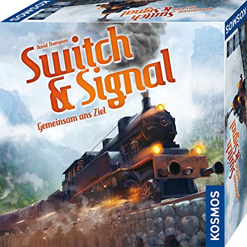 Kosmos 694265 Switch & Signal, Gemeinsam ans Ziel, kooperatives Eisenbahn-Spiel für 2-4 Spieler, ab 10 Jahre, Gesellschaftsspiel mit einfachen Regeln, Silver von Kosmos