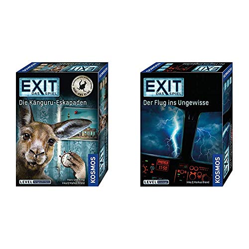 KOSMOS 695071 EXIT - Das Spiel - Die Känguru-Eskapaden, für Fans von Marc-Uwe Klings Känguru-Geschichten & Das Spiel - Der Flug ins Ungewisse, Level: Einsteiger, Escape Room Spiel: 1-4 Spieler von Kosmos