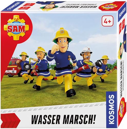 KOSMOS 697754 Feuerwehrmann Sam - Wasser Marsch! Feuerwehr Spiel, Feuerwehrmann Sam Spielzeug für Kinder ab 4 von Kosmos