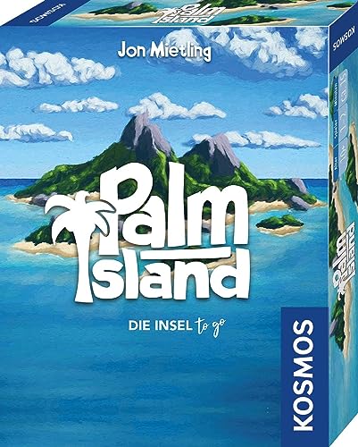 KOSMOS 741716 Palm Island, Die Insel to go, Spielt Sich bequem in Einer Hand, Kartenspiel für 1 bis 2 Spieler ab 10 Jahren von Kosmos