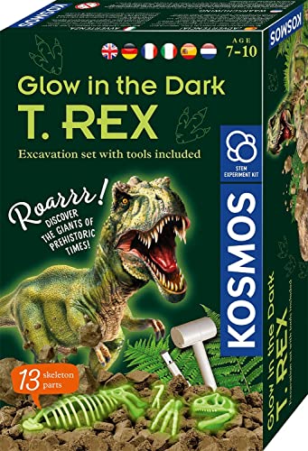 KOSMOS Nachtleuchtender T-REX Experimentierset für Kinder ab 7 Jahren, Dinosaurier, Fossilien, Ausgrabung, Urzeit, Mitbringsel, Geschenk, mehrsprachige Anleitung KOSMOS Nachtleuchtender T-REX Experimentierset für Kinder ab 7 Jahren, Dinosaurier, Fossilien, Ausgrabung, Urzeit, Mitbringsel, Geschenk, mehrsprachige Anleitung von Kosmos