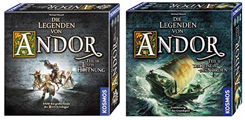 KOSMOS Spiele 692803 - Die Legenden von Andor - Teil III Die letzte Hoffnung & - Die Legenden von Andor - Teil II Die Reise in den Norden - Erweiterung von Kosmos