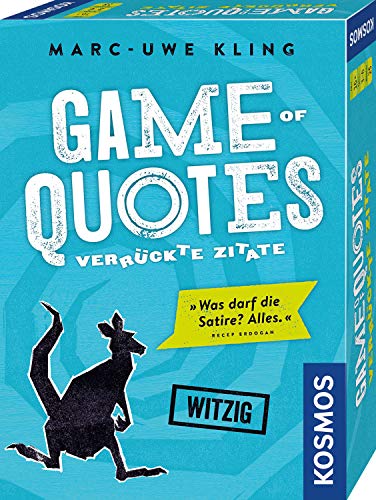KOSMOS 692926 Game of Quotes, verrückte Zitate, witziges Kartenspiel von Bestsellerautor Marc-Uwe Kling, Känguru-Chroniken Spiel ab 16 Jahren für 3 bis 6 Spieler von Kosmos