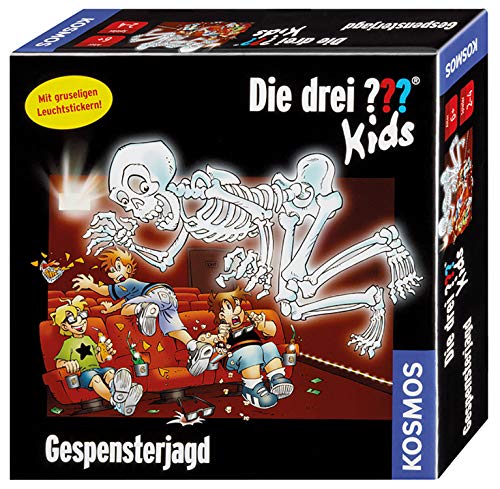 Die drei ??? Kids von KOSMOS Gespensterjagd, kooperatives Memo-Spiel für 2-4 Spieler ab 6 Jahren, Kinderspiel mit coolen Leuchtstickern, Brettspiel für die ganze Familie von Die drei ???